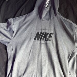 Nike Charcoal Hoodie with Black Logo